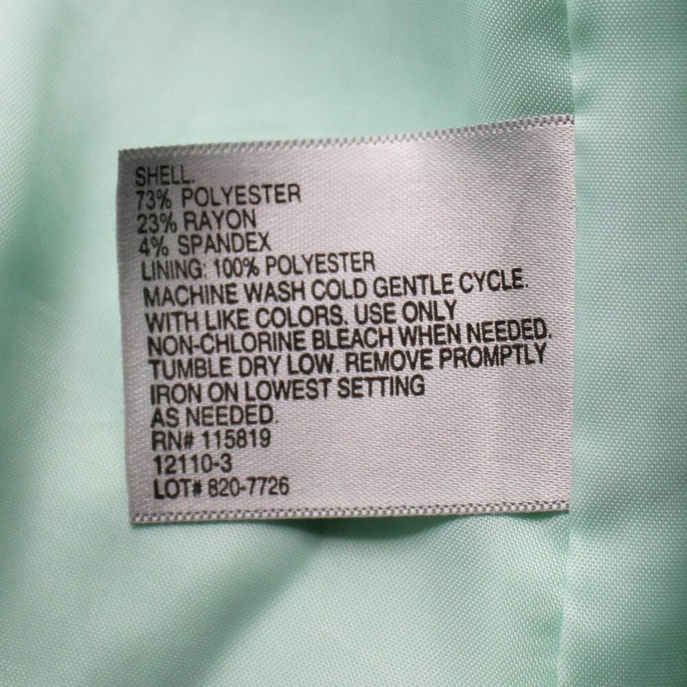 Worthington Women Skirt Size 16 Green Pencil Straight Career Lined Spandex Blend - Picture 6 of 6